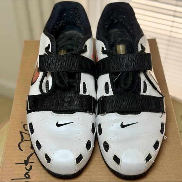 Nike Romaleos 2 Weightlifting Shoes White/Black/Red Weightlifting Shoes size13 - Picture 2 of 6
